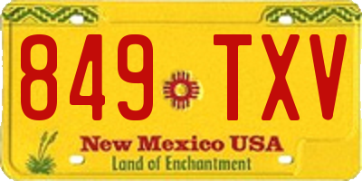 NM license plate 849TXV
