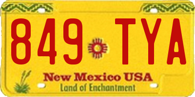 NM license plate 849TYA