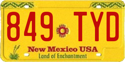 NM license plate 849TYD