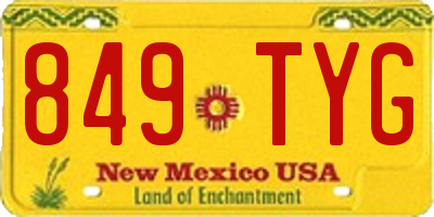 NM license plate 849TYG