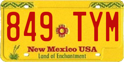 NM license plate 849TYM