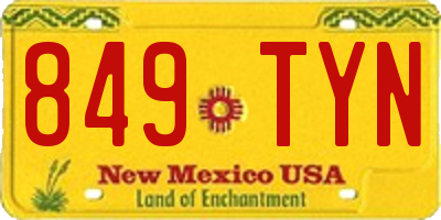 NM license plate 849TYN