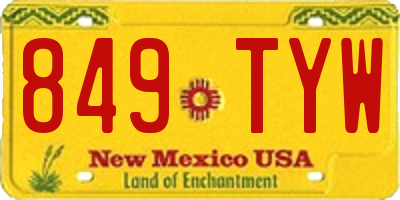 NM license plate 849TYW