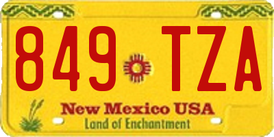 NM license plate 849TZA