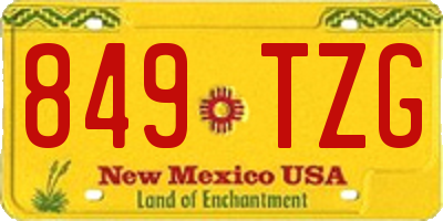NM license plate 849TZG