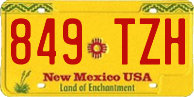 NM license plate 849TZH