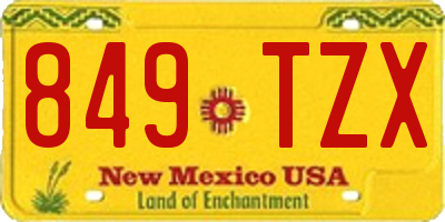 NM license plate 849TZX