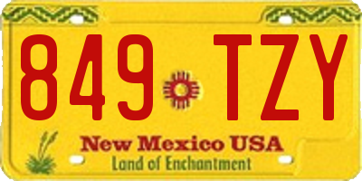 NM license plate 849TZY