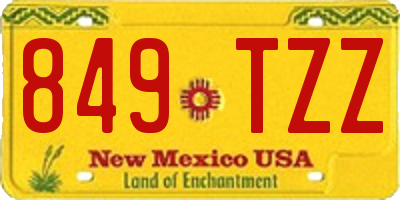 NM license plate 849TZZ