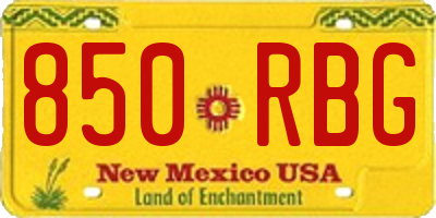 NM license plate 850RBG