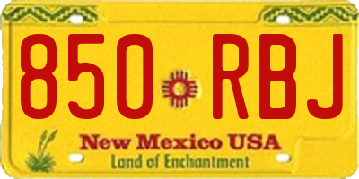 NM license plate 850RBJ