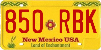NM license plate 850RBK