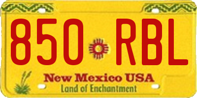 NM license plate 850RBL
