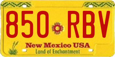 NM license plate 850RBV