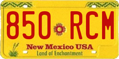 NM license plate 850RCM