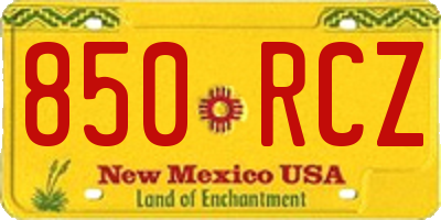 NM license plate 850RCZ