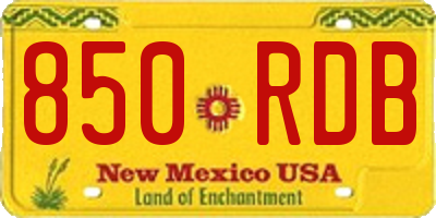 NM license plate 850RDB