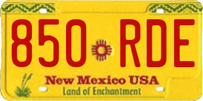 NM license plate 850RDE