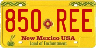 NM license plate 850REE