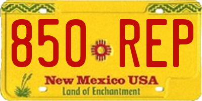 NM license plate 850REP