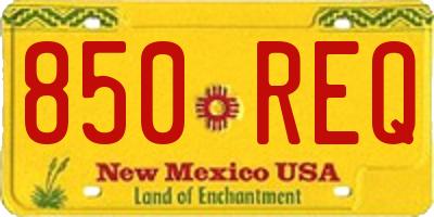 NM license plate 850REQ
