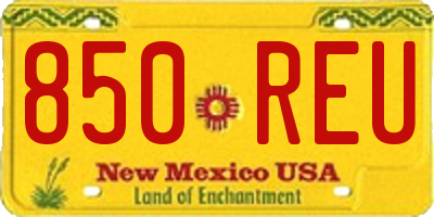 NM license plate 850REU
