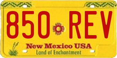 NM license plate 850REV