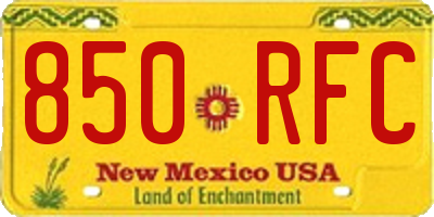 NM license plate 850RFC