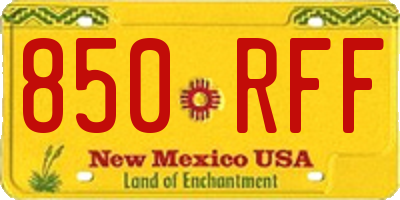NM license plate 850RFF