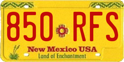 NM license plate 850RFS