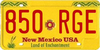 NM license plate 850RGE