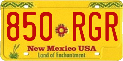 NM license plate 850RGR