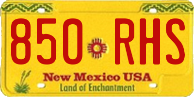 NM license plate 850RHS