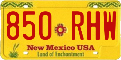 NM license plate 850RHW