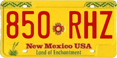 NM license plate 850RHZ