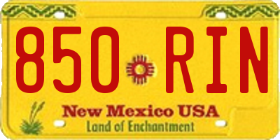 NM license plate 850RIN