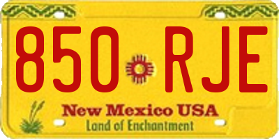 NM license plate 850RJE