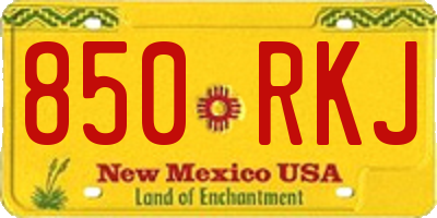 NM license plate 850RKJ