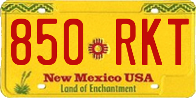NM license plate 850RKT