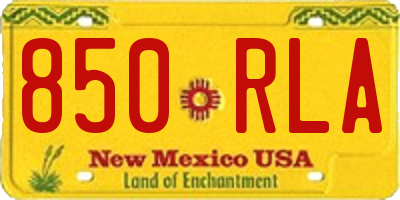 NM license plate 850RLA