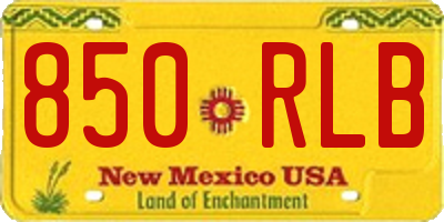 NM license plate 850RLB