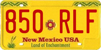 NM license plate 850RLF