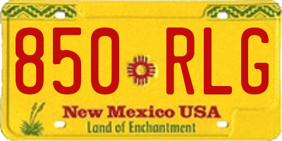 NM license plate 850RLG