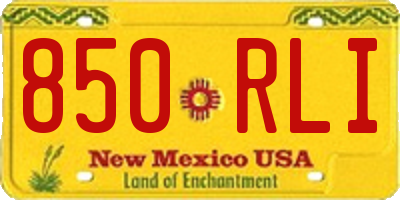 NM license plate 850RLI