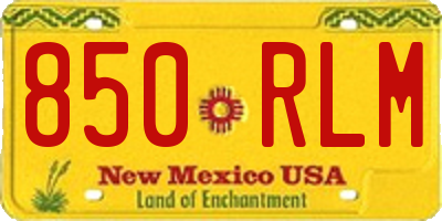 NM license plate 850RLM