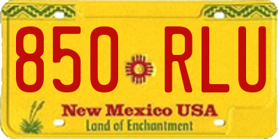 NM license plate 850RLU