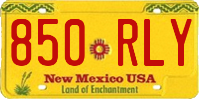 NM license plate 850RLY