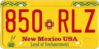 NM license plate 850RLZ