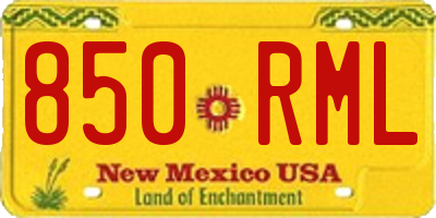 NM license plate 850RML