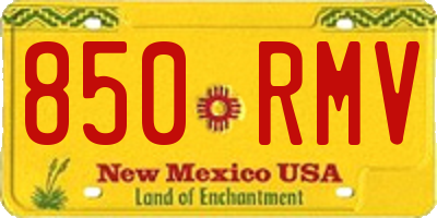 NM license plate 850RMV